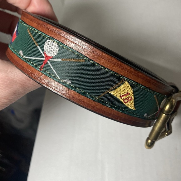 Tommy Hilfiger Mens Leather Belt Golf Fits Waist Size 40-42 Mads In USA Vintage - Picture 1 of 7